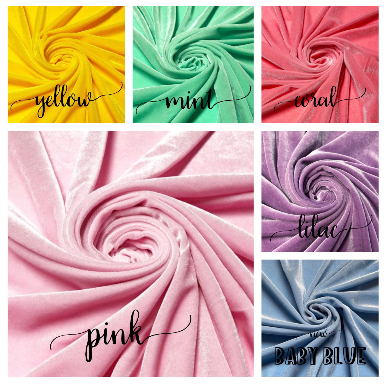 Stretch Velvet Swatches