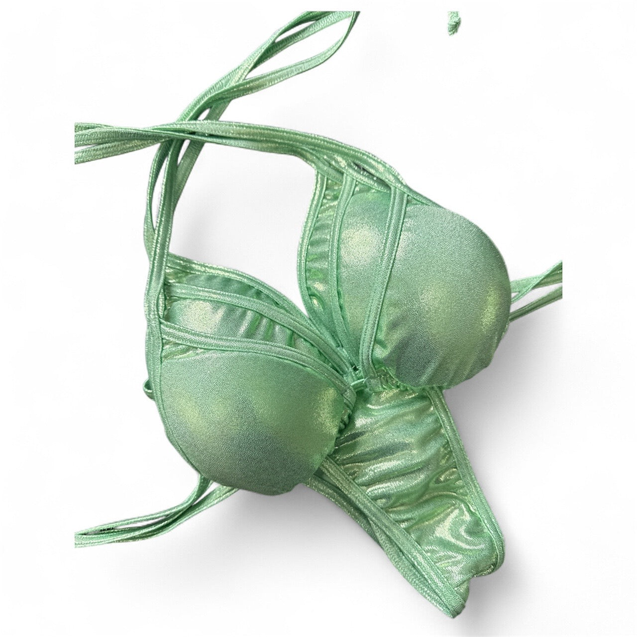 QS - Mint green posing suit top Small (pro Adj. bottoms)