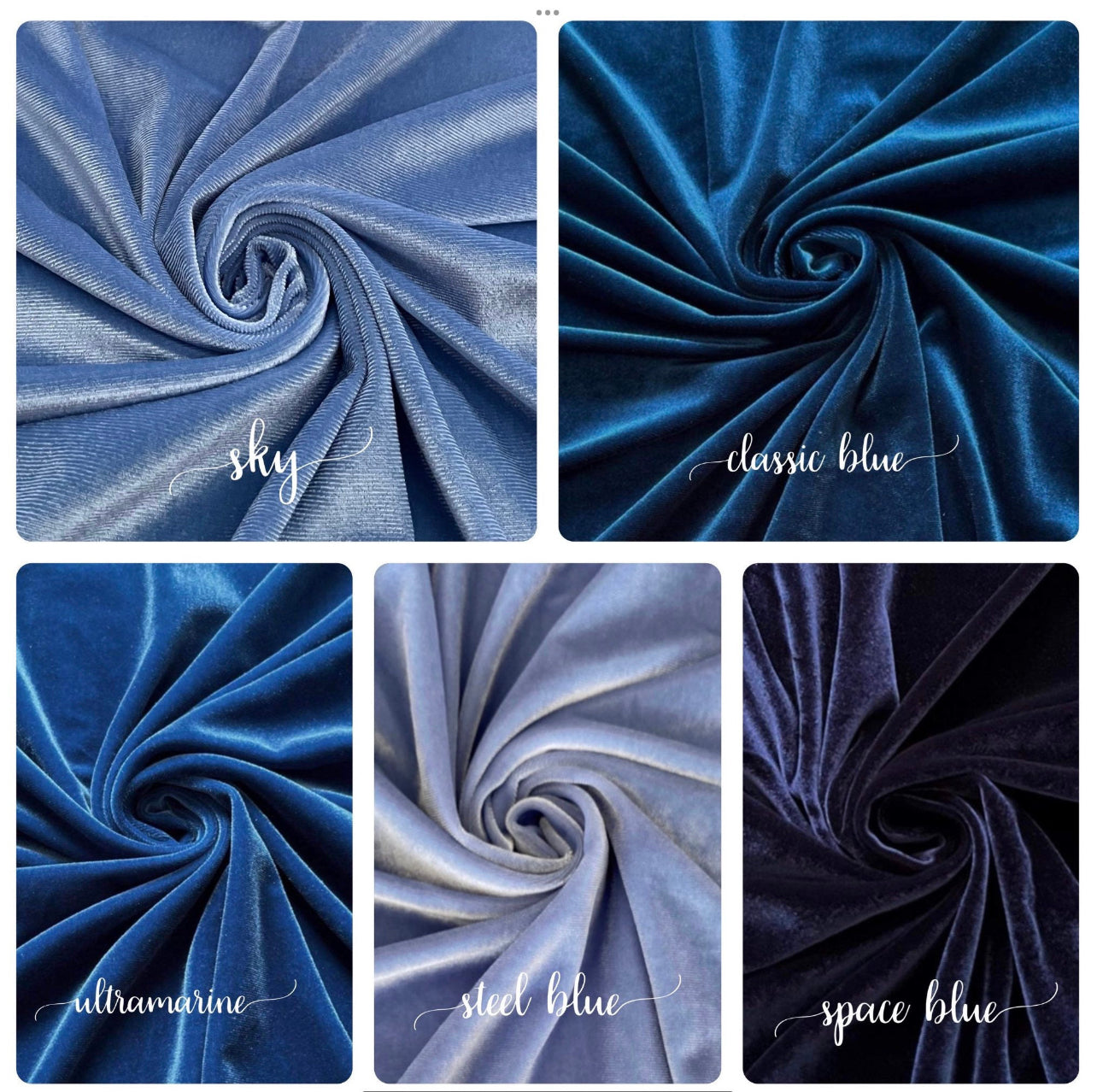 Stretch Velvet Swatches