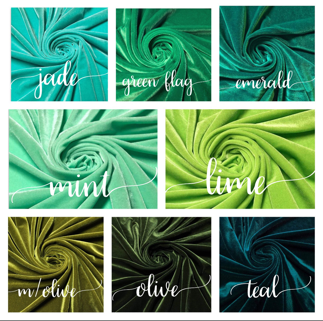 Stretch Velvet Swatches