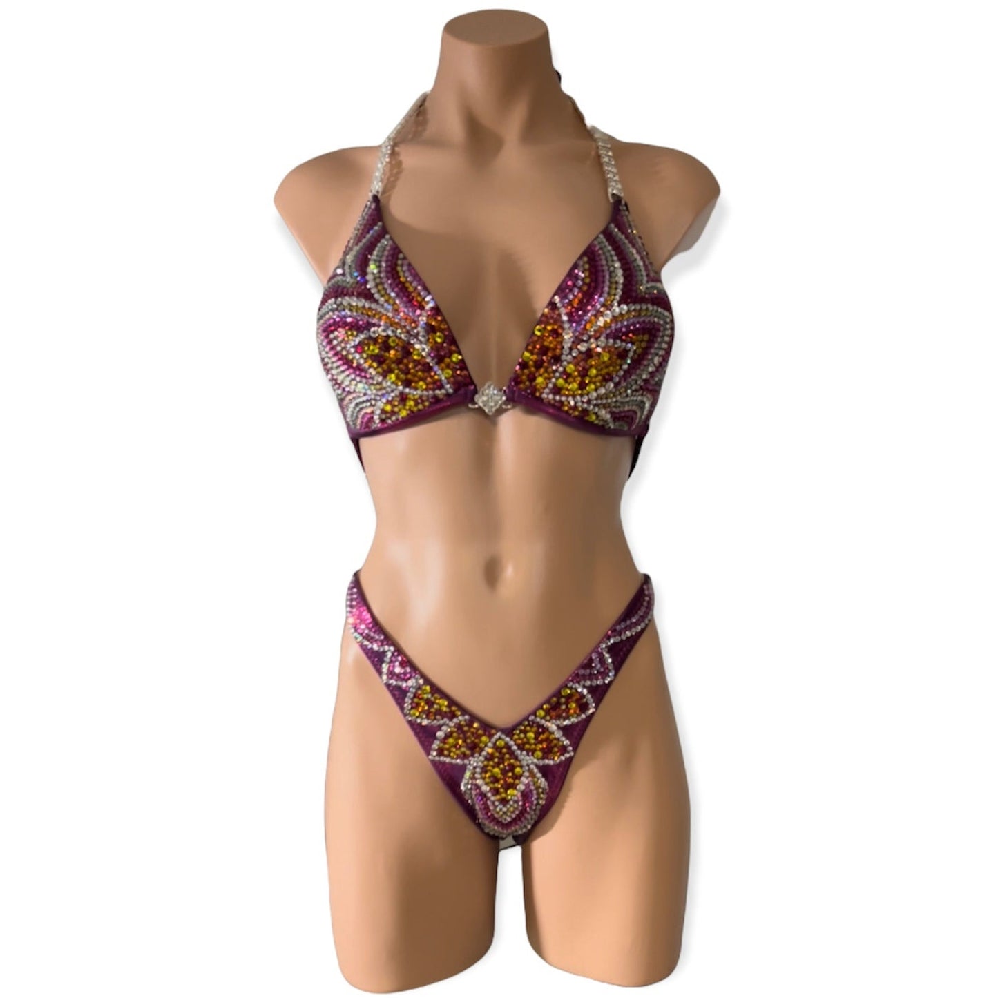 Lily Flower Design Magenta Figure suit