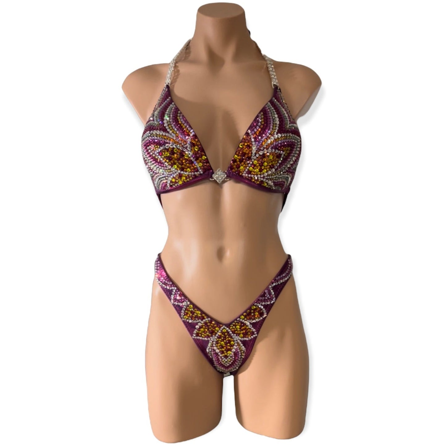 Lily Flower Design Magenta Figure suit