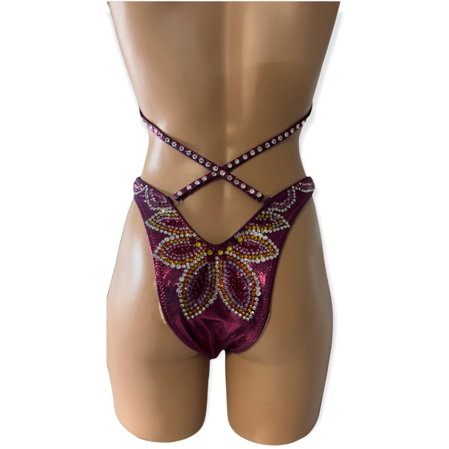 Lily Flower Design Magenta Figure suit