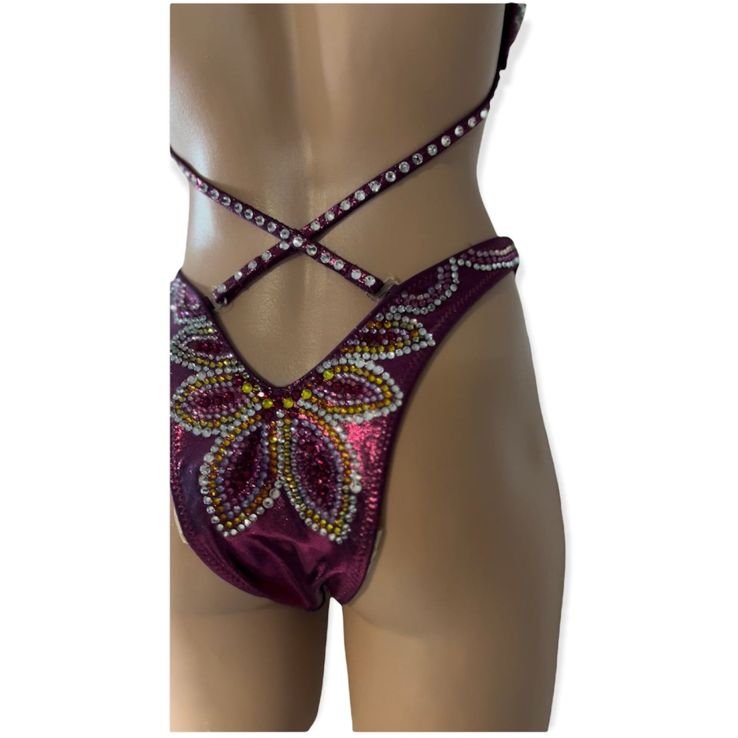 Lily Flower Design Magenta Figure suit