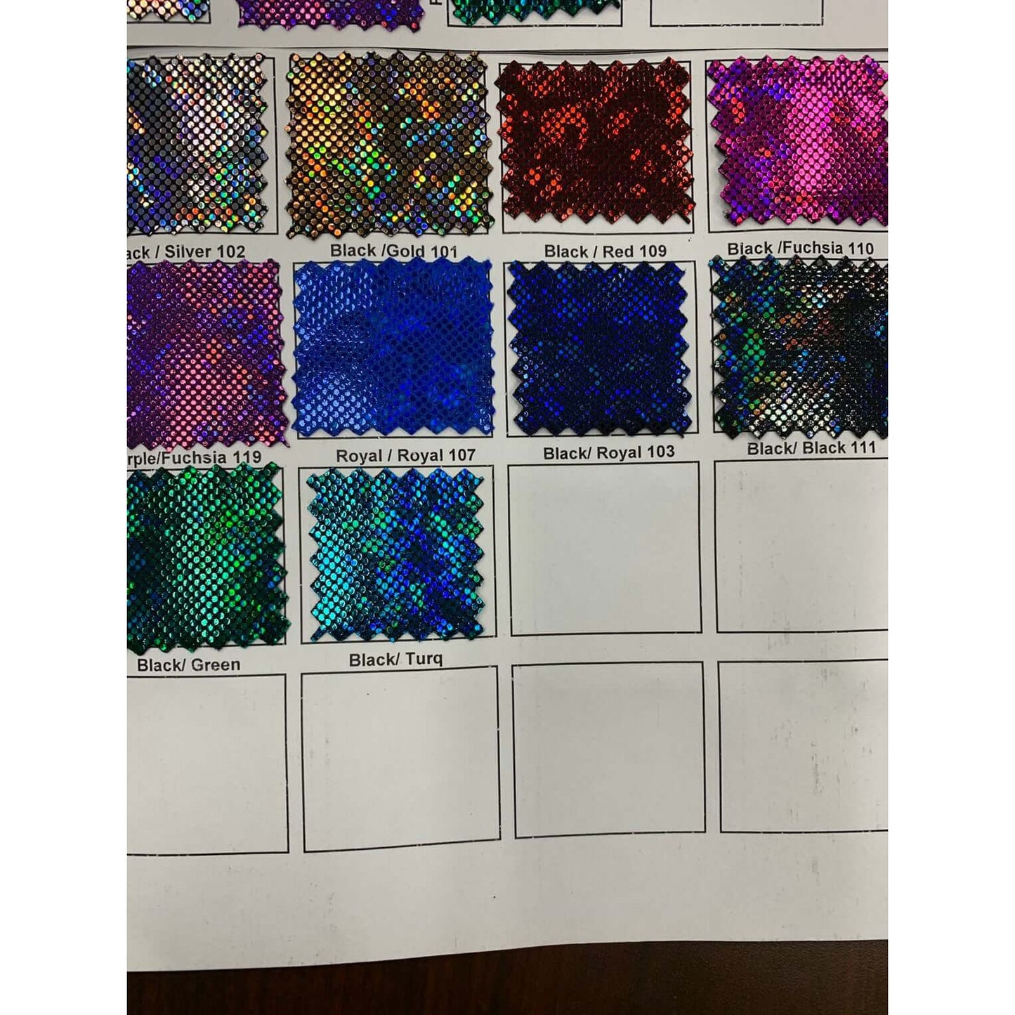 Fabric swatches